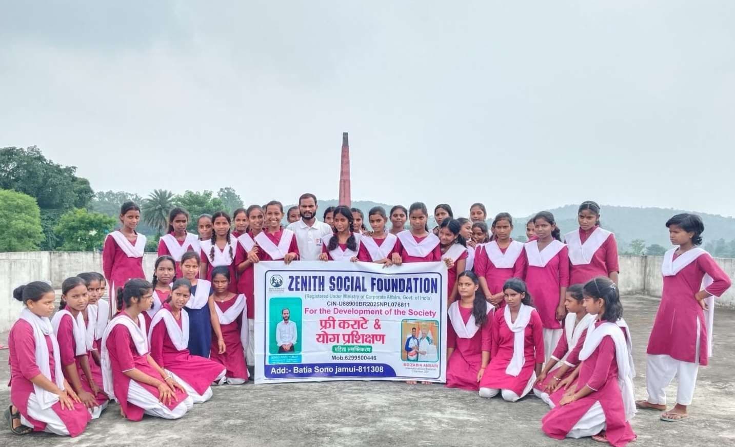 Girls' team in uniform at a Foundation programme